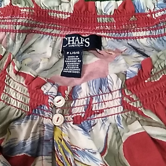 Chaps  Red Blouse - Picture 2 of 3